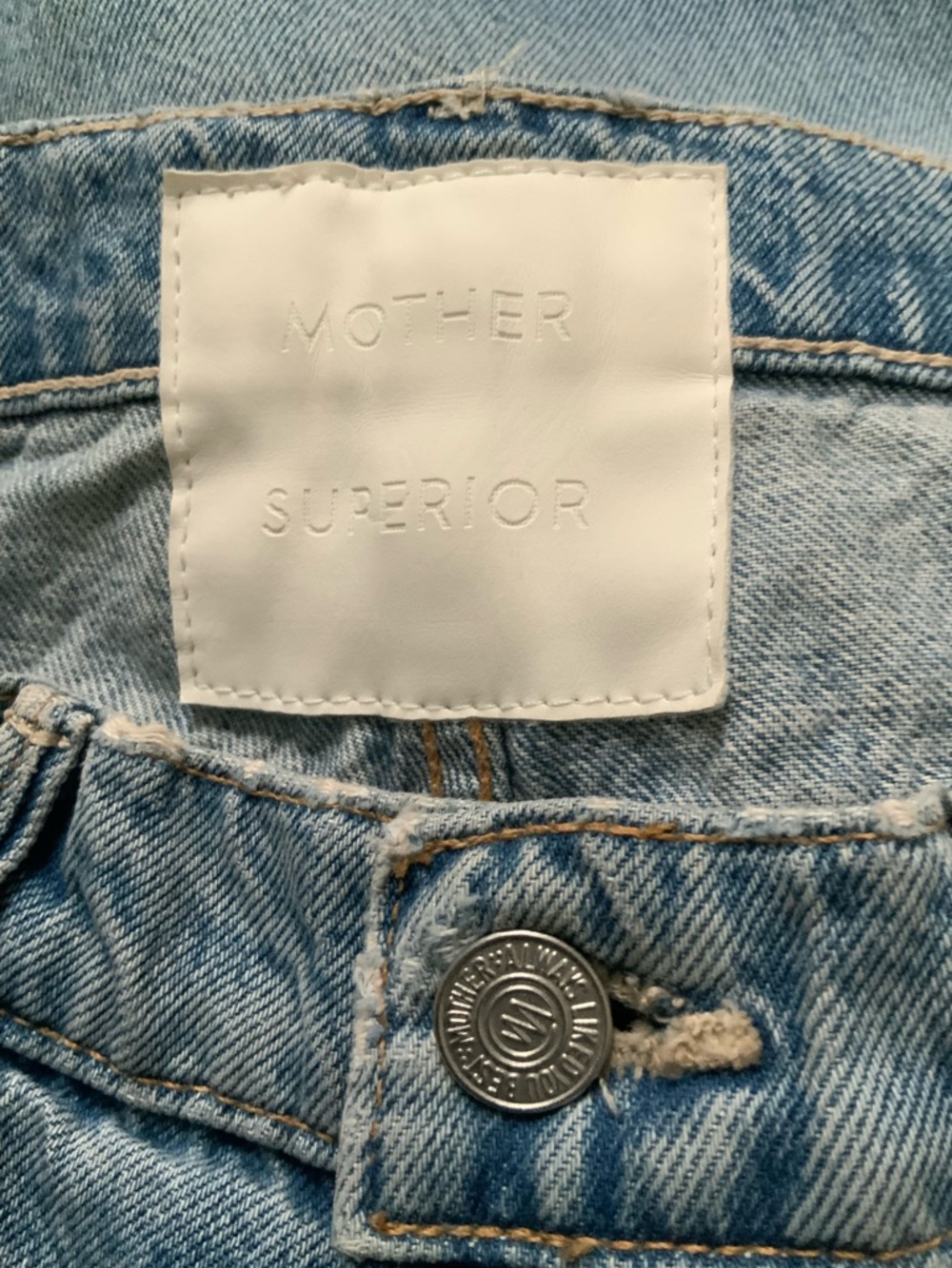 MOTHER SUPERIOR Jeans High-Waisted Tunnel Vision Sneak Other Side Blue Size 28 - Picture 8 of 13